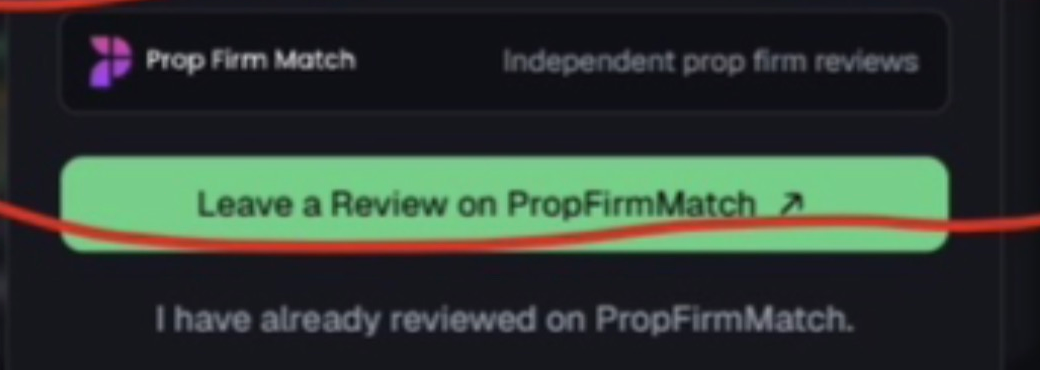 The review prompt on my payout screen