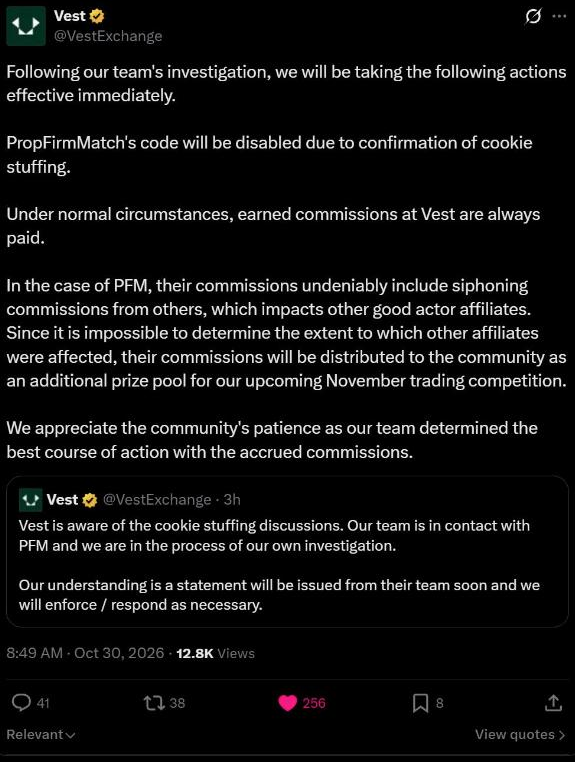Vest announcement