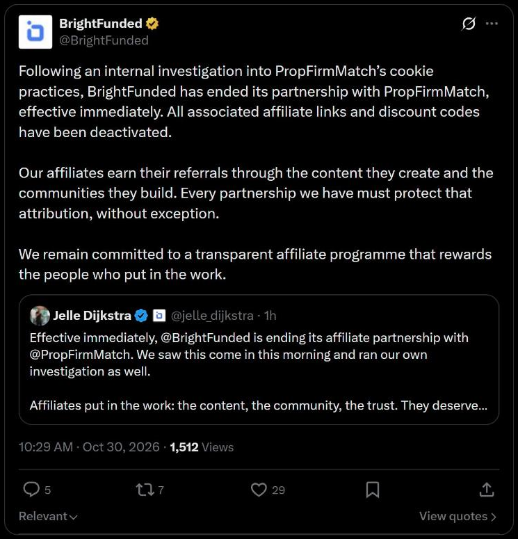 BrightFunded announcement