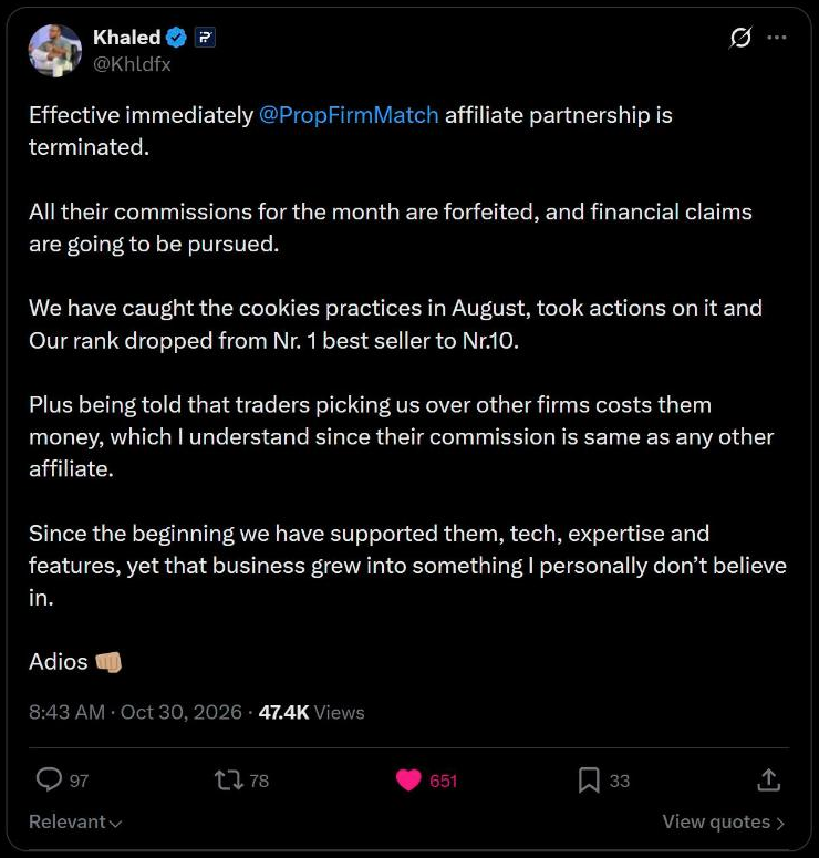 FundingPips CEO announcement